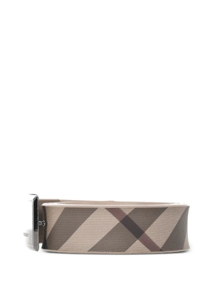 Burberry Pre-Owned check-print plaque buckle belt - Neutrals