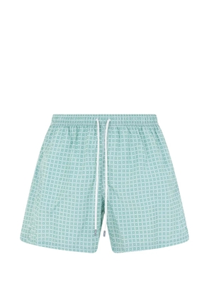 Fedeli geometric-print swim shorts - Green