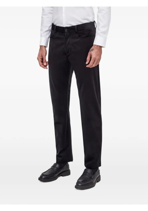 Sisley velvet-texture trousers - Black