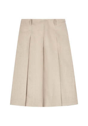 Tod's pleated A-line midi skirt - Neutrals