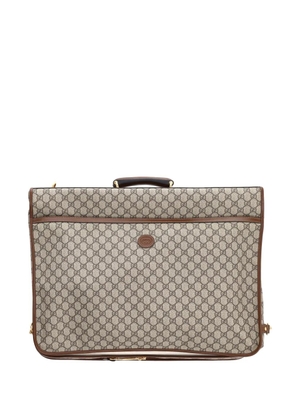 Gucci Pre-Owned Retro Interlocking G Garment Bag GG Coated Canvas travel bag - Brown