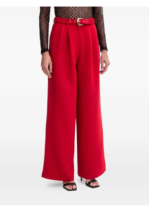 Morgan belted pleated trousers - Red