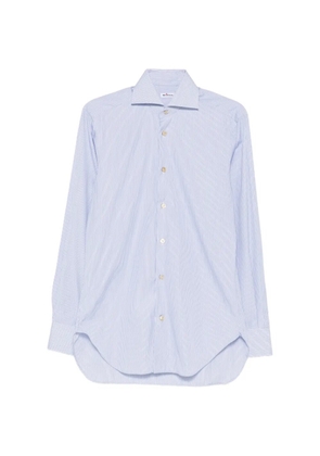 Kiton striped cotton shirt - Blue