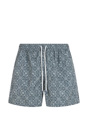 Fedeli graphic-print drawstring swim shorts - Blue
