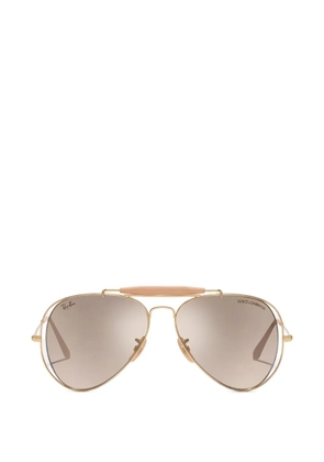 Dolce & Gabbana Eyewear x ray-ban double-frame pilot sunglasses - Gold