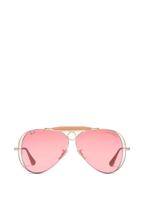 Dolce & Gabbana Eyewear x Ray Ban Aviator-frame sunglasses - Gold
