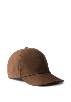 Prada old cotton satin baseball cap - Brown