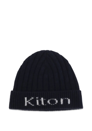 Kiton ribbed-knit cashmere beanie hat - Blue