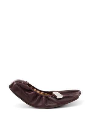 MM6 Maison Margiela Anatomic numeric-tag ballet flats - Brown