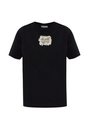Alexander McQueen lace-appliqué T-shirt - Black