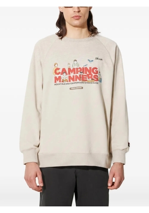 NANGA camping manners printed sweatshirt - Neutrals