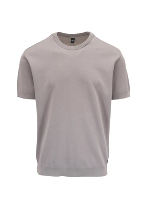 wahts Miles ribbed-trim piqué T-shirt - Grey