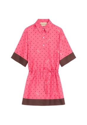 Valentino Garavani Stelline Firma starry twill shirt dress - Pink
