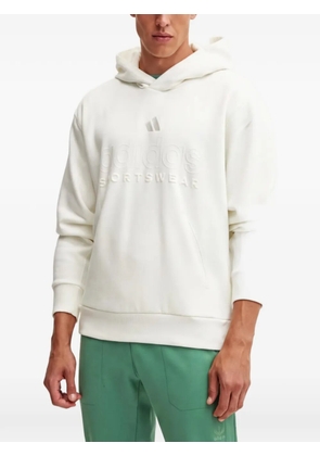 adidas logo-embossed hoodie - Neutrals