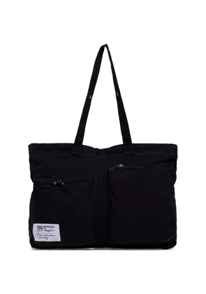 Karl Lagerfeld Jeans logo-patch pocket tote bag - Black