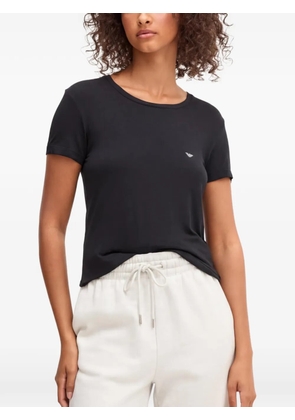 Armani Exchange logo-studded T-shirt - Black