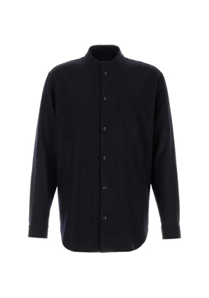 Giorgio Armani virgin-wool shirt - Blue