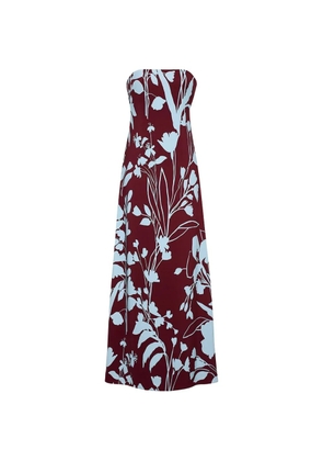 Cara Cara Benita floral-print strapless gown - Red