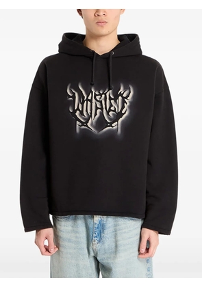 WASTED logo-print hoodie - Black