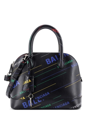 Balenciaga Pre-Owned Logo Ville Bag Printed Leather Small satchel - Black