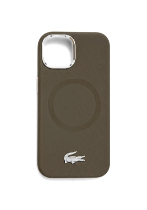 Lacoste logo-plaque iPhone 15 case - Green