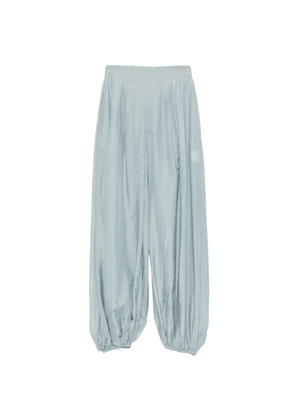 Semicouture elasticated-cuff pleated trousers - Blue