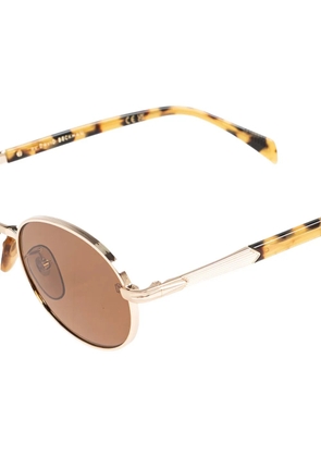 Eyewear by David Beckham tortoiseshell-effect oval-frame sunglasses - Gold