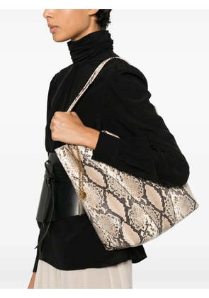 Chloé snakeskin-effect leather bucket bag - Neutrals