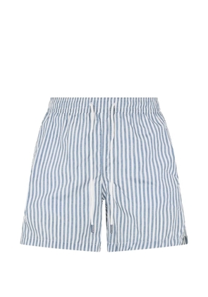 Fedeli striped drawstring swim shorts - Blue