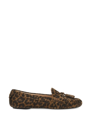 Gianvito Rossi THèA leopard-print loafers - Brown