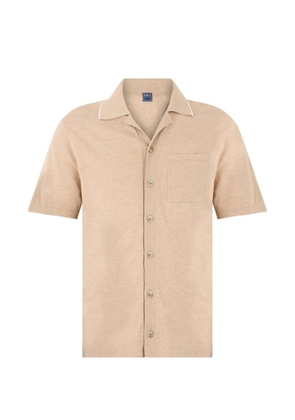 Fedeli short-sleeve button-up shirt - Neutrals