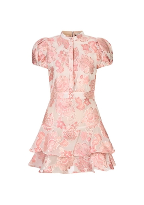 alice + olivia Loryn floral-jacquard mini dress - Pink