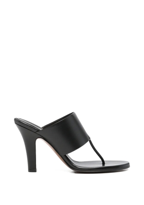 The Row Pre-Owned Signum leather sandals - Black