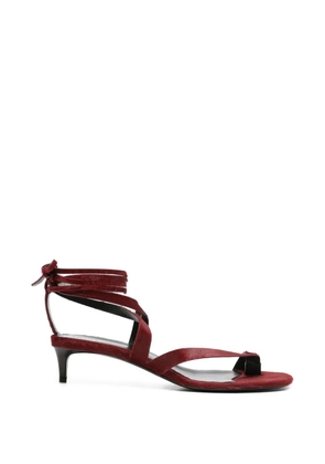 KHAITE Pre-Owned Aimee lace-up sandals - Red