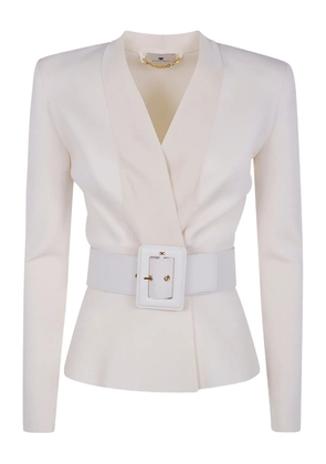 Elisabetta Franchi belted knitwear - White
