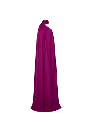 Taller Marmo Astor Extravaganza feather-trim maxi dress - Purple