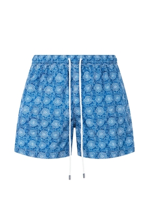 Fedeli floral-print swim shorts - Blue