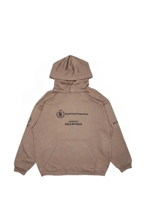 Balenciaga x World Food Programme logo-print hoodie - Neutrals