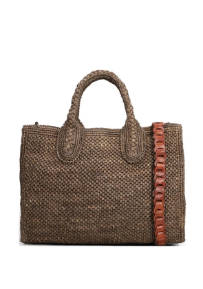 IBELIV Rary woven-design tote bag - Brown