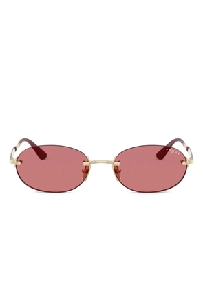 Vogue Eyewear oval-frame rimless sunglasses - Gold