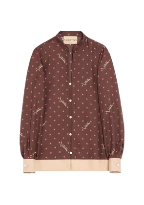 Valentino Garavani Stelline Firma starry twill shirt - Brown