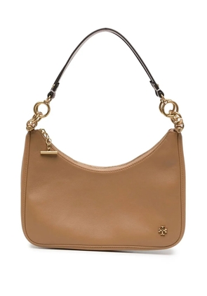 Tory Burch logo-plaque detail shoulder bag - Brown