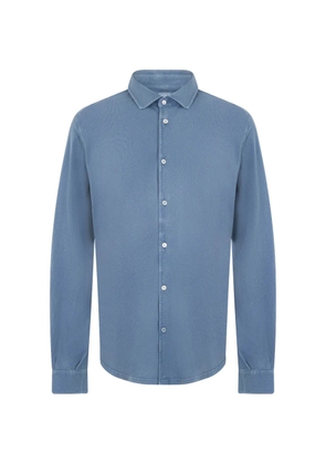 Fedeli button-fastening long-sleeve shirt - Blue