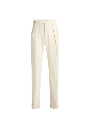 Ralph Lauren Purple Label double-pleated corduroy trousers - Neutrals