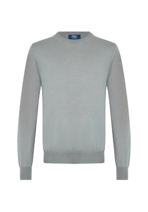 Fedeli crew-neck long-sleeve sweater - Grey