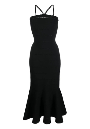Victoria Beckham cut-out detail peplum dress - Black