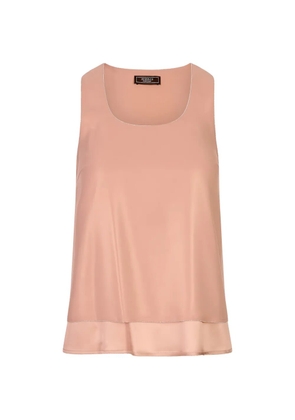 Peserico metallic-finish layered top - Pink