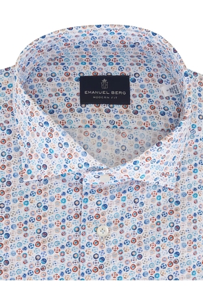 EMANUEL BERG geometric-print shirt - White