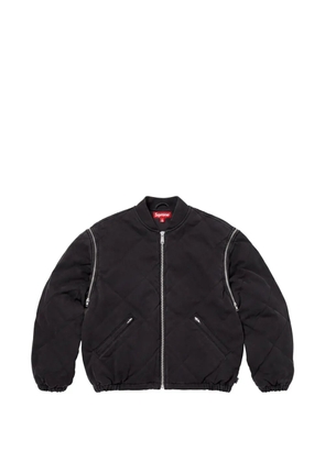 Supreme quilted-design bomber jacket - Black