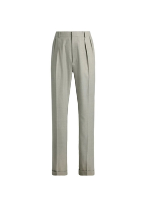 Ralph Lauren Purple Label Gregory double-pleated wool trousers - Grey